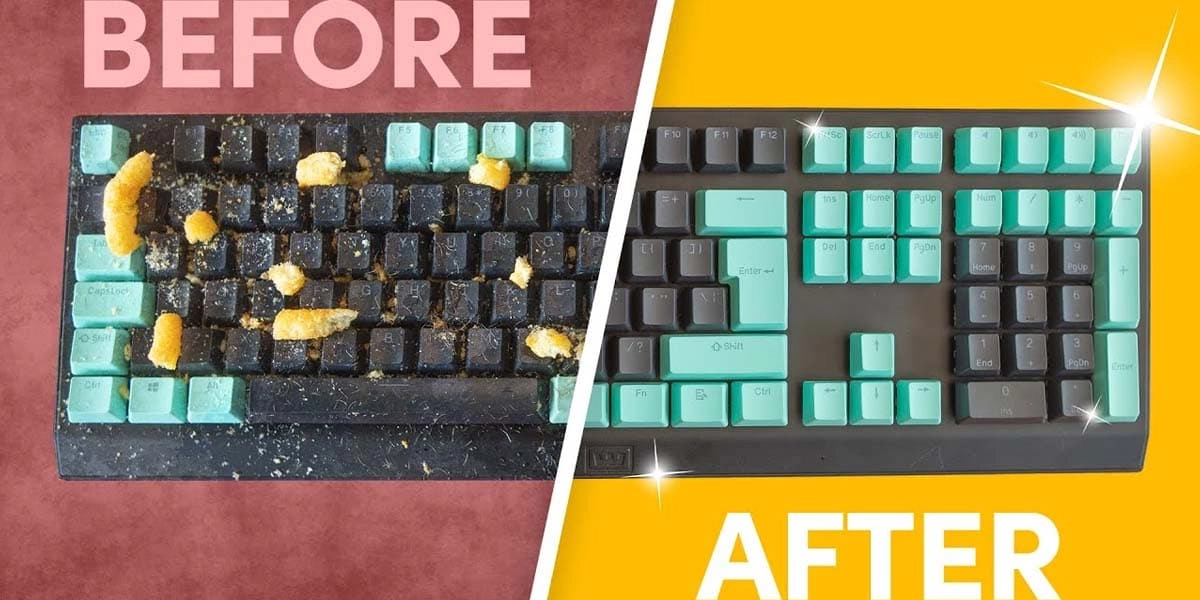 How to Clean a Mechanical Keyboard - Household Products only thumbnail