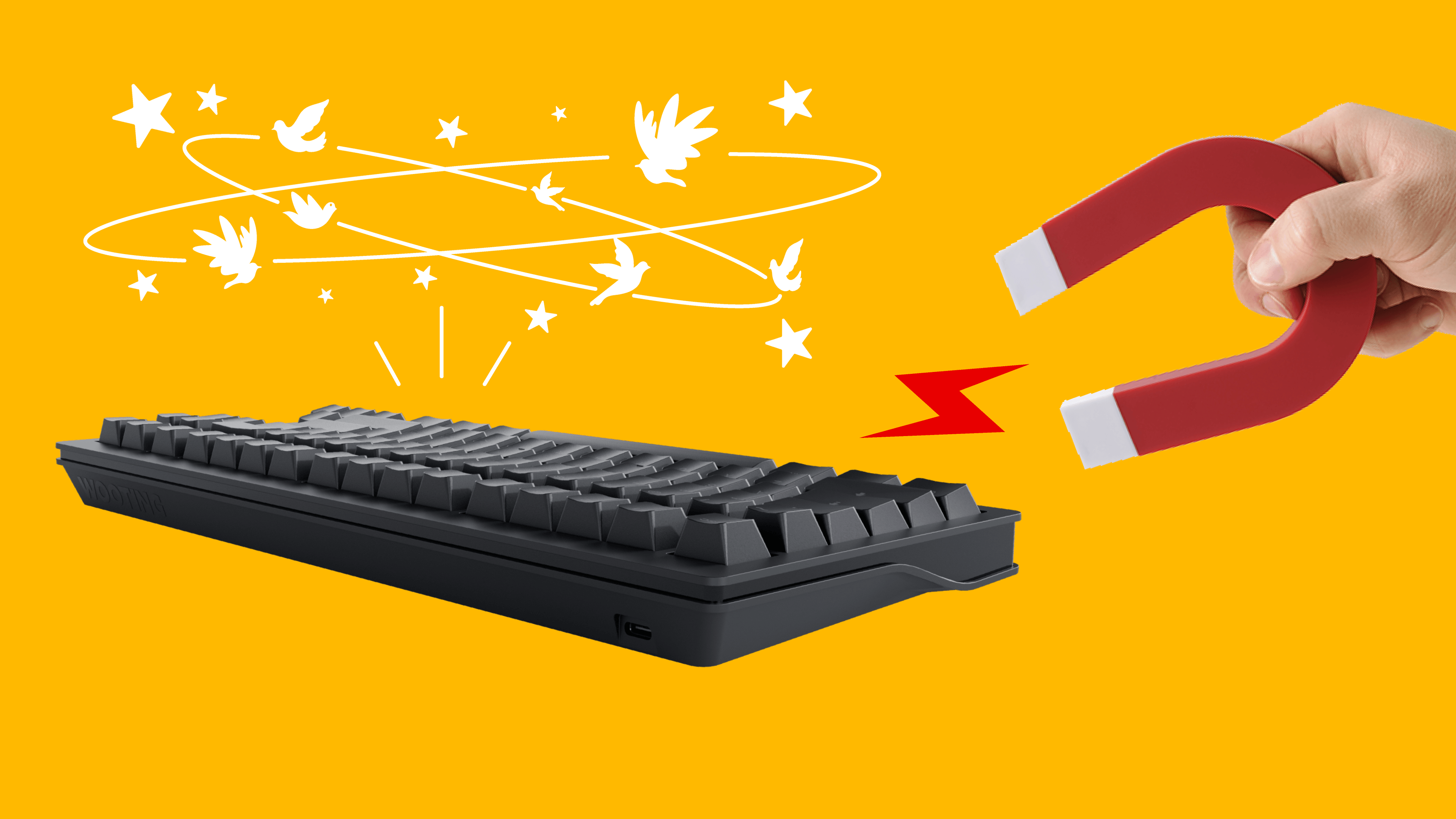 Magnetic interference with hall sensors in a Wooting keyboard