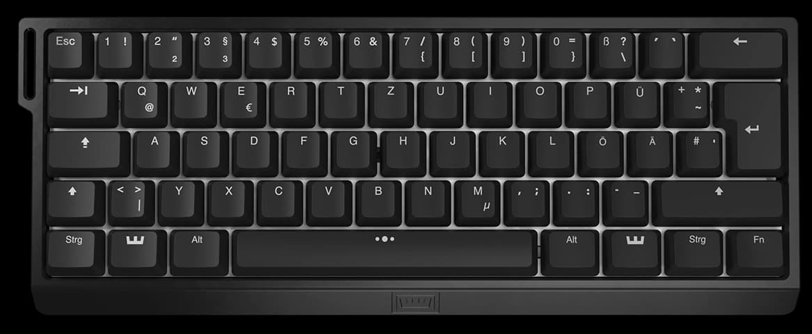 Wooting 60HE+ ISO layout with German keycaps