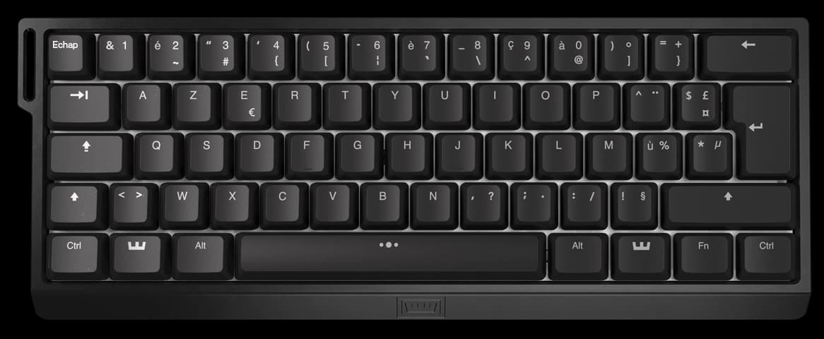 Wooting 60HE+ ISO layout with French keycaps