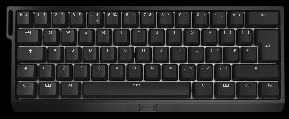 Wooting 60HE+ ISO layout with UK keycaps