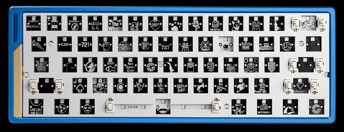 Wooting 60HE+ Module inside the Alumaze60 case