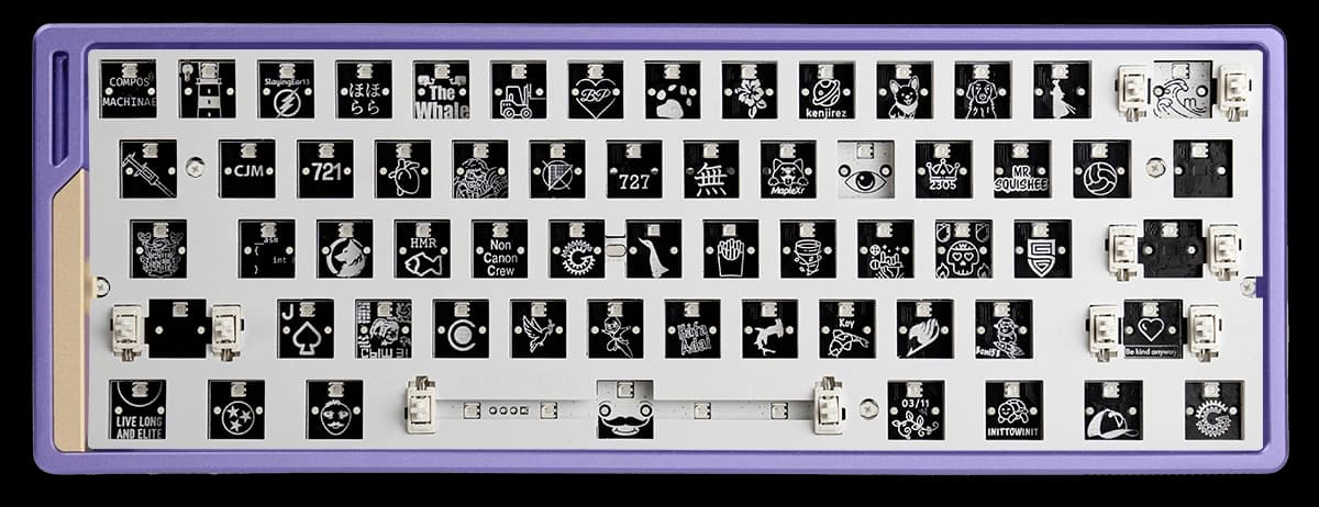 Wooting 60HE+ Module inside the Alumaze60 case