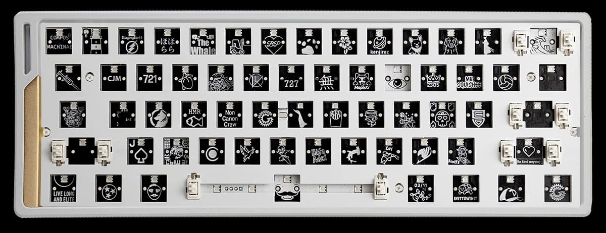 Wooting 60HE+ Module inside the Alumaze60 case