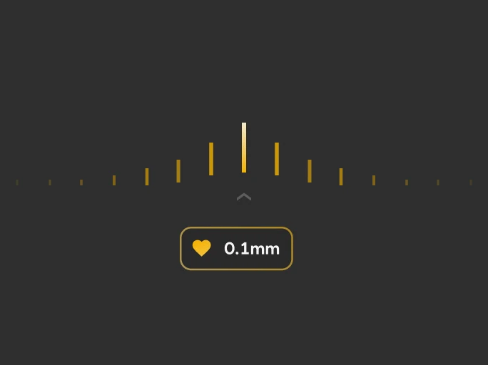 Actuation scale at 0.1 mm