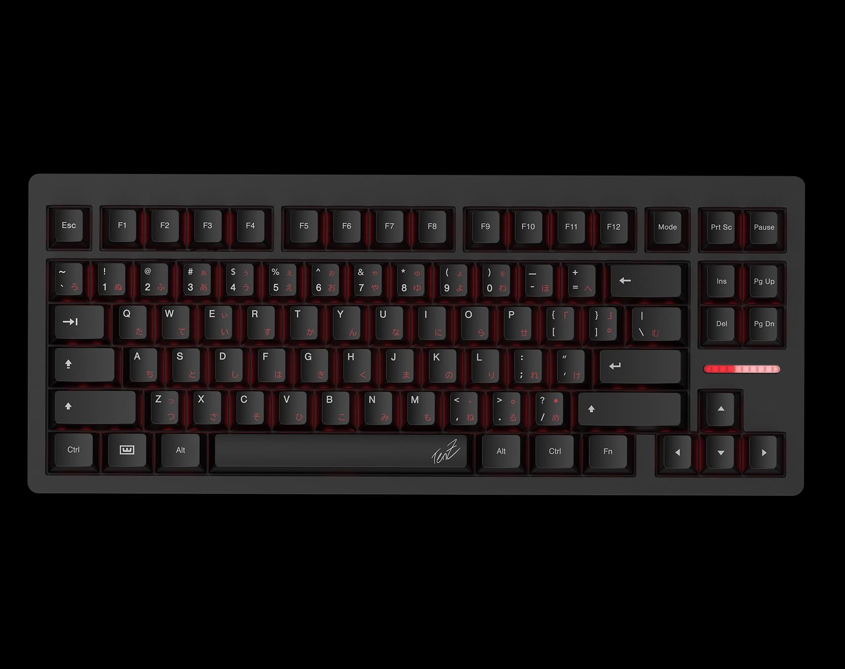 Graphic showing the Wooting 80HE TenZ Takeover Edition