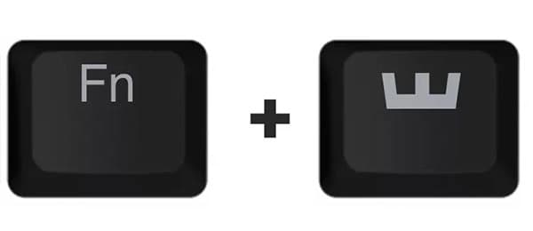 Wooting Two HE showing the default position of the key lock key